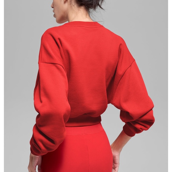 Alo Yoga Accolade Cropped Crewneck Sweatshirt - Picture 2 of 7